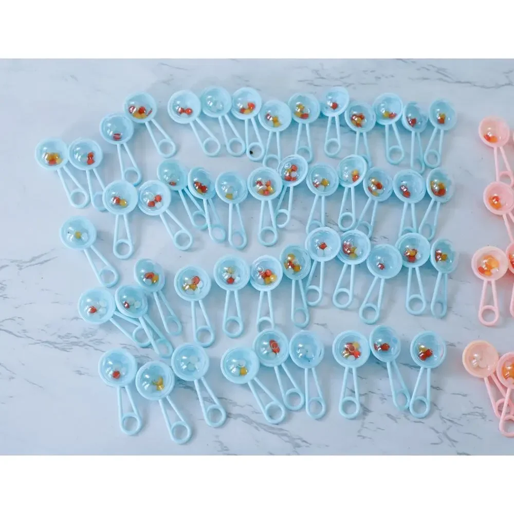 Lot of 95 Miniature Baby Rattles Baby Shower Gender Party Favors Cake Game Charm